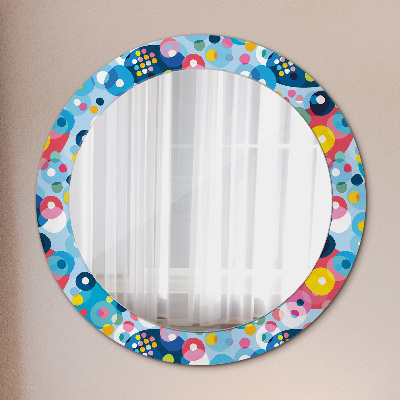 Round decorative wall mirror Colorful ciercles