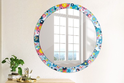 Round decorative wall mirror Colorful ciercles