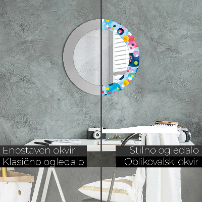 Round decorative wall mirror Colorful ciercles