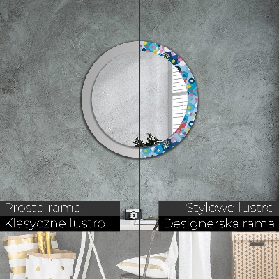 Round decorative wall mirror Colorful ciercles