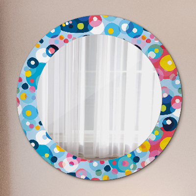 Round decorative wall mirror Colorful ciercles