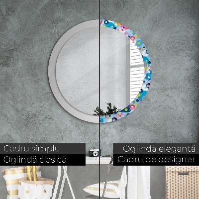 Round decorative wall mirror Colorful ciercles