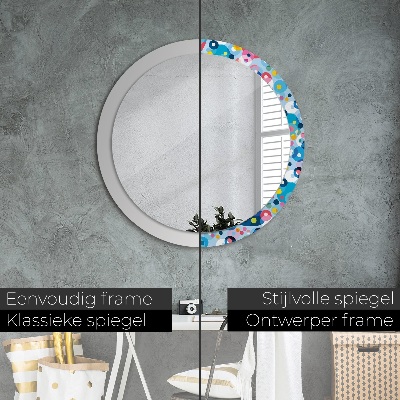 Round decorative wall mirror Colorful ciercles