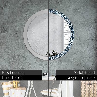 Round decorative wall mirror Ny collage