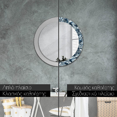 Round decorative wall mirror Ny collage