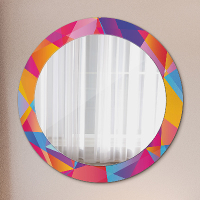 Round decorative wall mirror Geometric composition