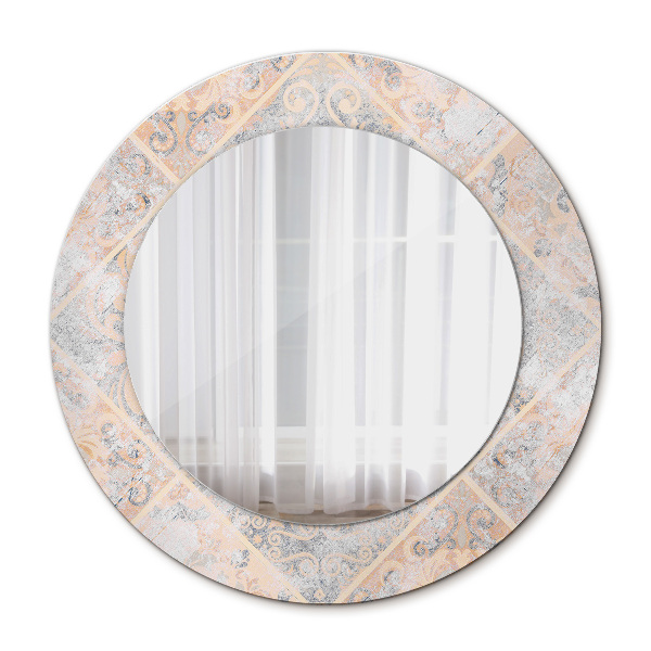 Round mirror print Shabby mosaic