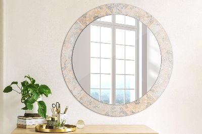 Round mirror print Shabby mosaic