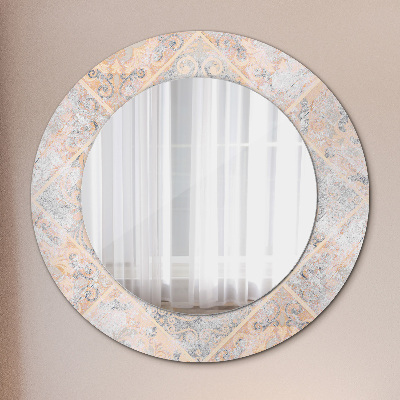 Round mirror print Shabby mosaic