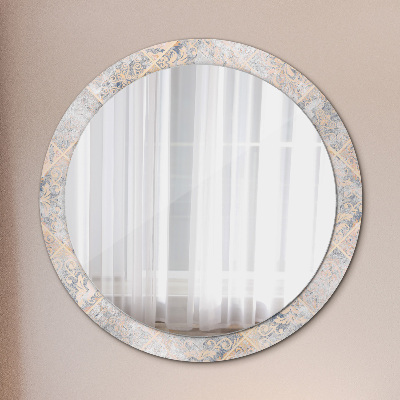 Round mirror print Shabby mosaic