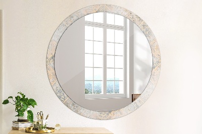 Round mirror print Shabby mosaic