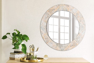 Round mirror print Shabby mosaic