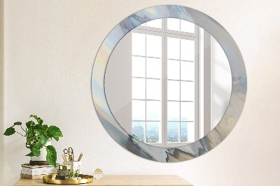 Round decorative wall mirror Holographic texture