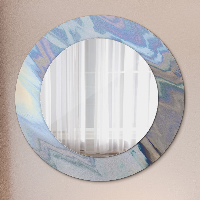 Round decorative wall mirror Holographic texture