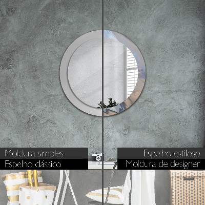 Round decorative wall mirror Holographic texture