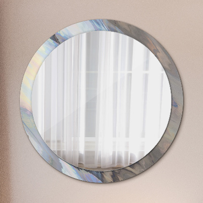 Round decorative wall mirror Holographic texture