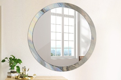 Round decorative wall mirror Holographic texture