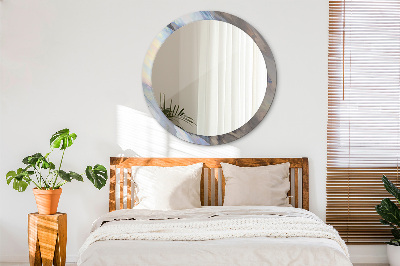 Round decorative wall mirror Holographic texture