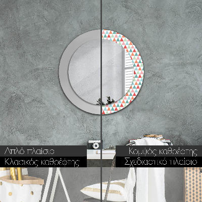 Round decorative wall mirror Geometric pattern