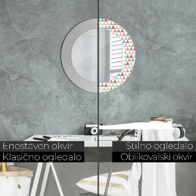 Round decorative wall mirror Geometric pattern