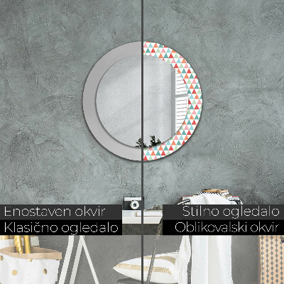 Round decorative wall mirror Geometric pattern