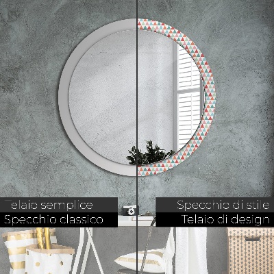 Round decorative wall mirror Geometric pattern