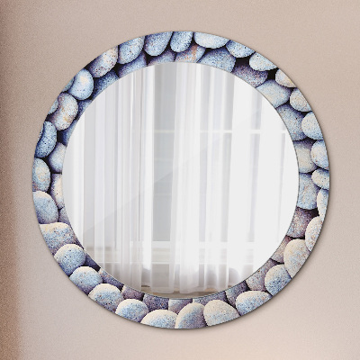 Round decorative wall mirror Sea stones circle