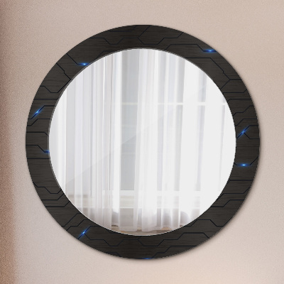 Round decorative wall mirror Futuristic abstract