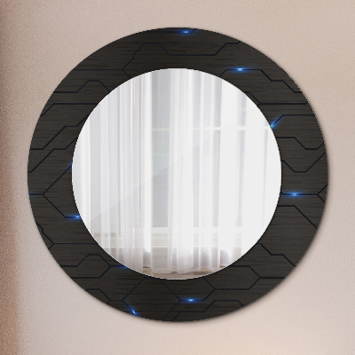 Round decorative wall mirror Futuristic abstract