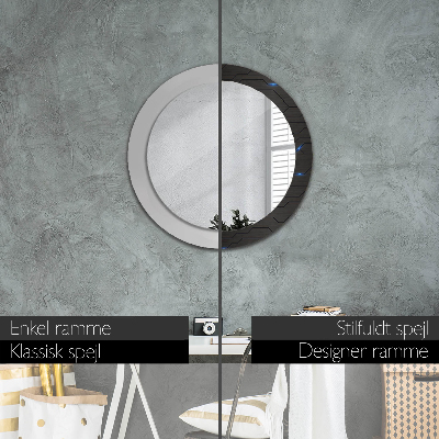 Round decorative wall mirror Futuristic abstract