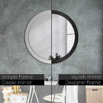 Round decorative wall mirror Futuristic abstract