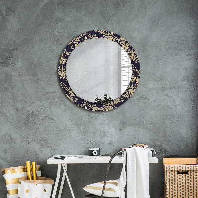 Round mirror print Floral pattern