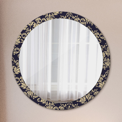 Round mirror print Floral pattern