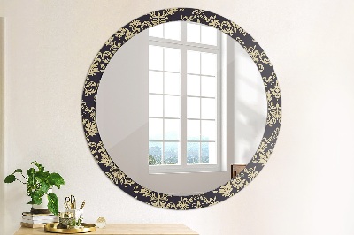 Round mirror print Floral pattern