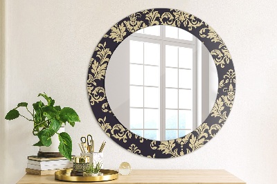 Round mirror print Floral pattern