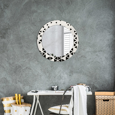 Round mirror decor Abstract geometric