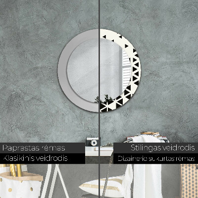 Round mirror decor Abstract geometric