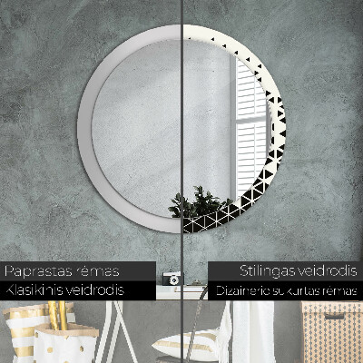 Round mirror decor Abstract geometric