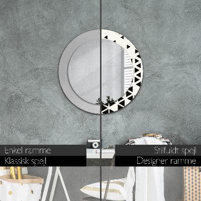 Round mirror decor Abstract geometric