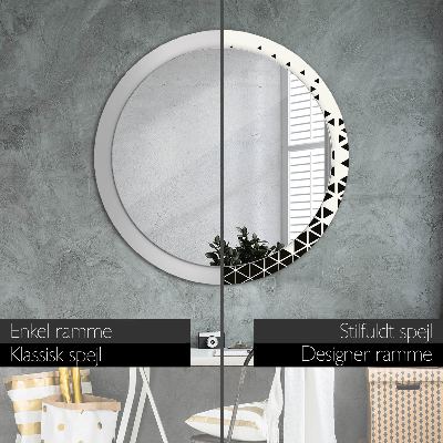 Round mirror decor Abstract geometric