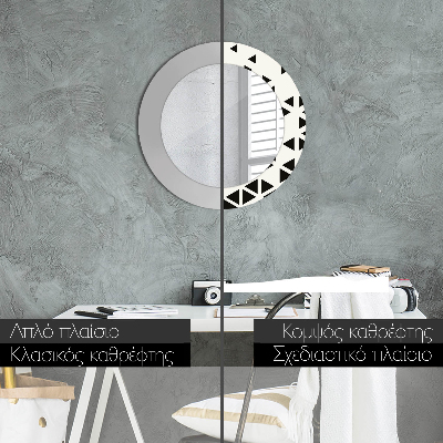 Round mirror decor Abstract geometric