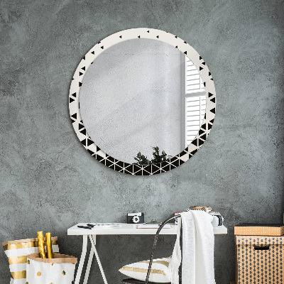 Round mirror decor Abstract geometric