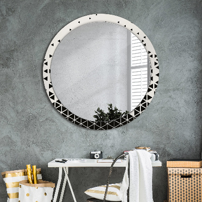 Round mirror decor Abstract geometric