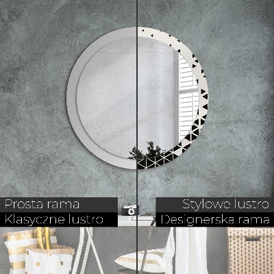 Round mirror decor Abstract geometric