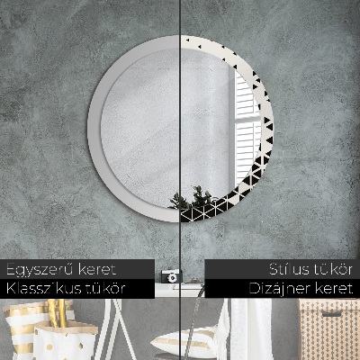 Round mirror decor Abstract geometric