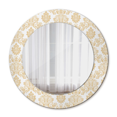 Round mirror decor Baroque damask