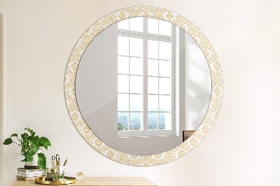 Round mirror decor Baroque damask