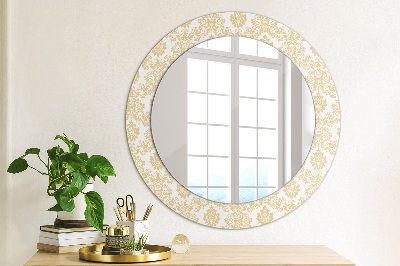 Round mirror decor Baroque damask