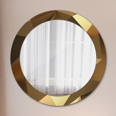 Round mirror decor Gold abstract