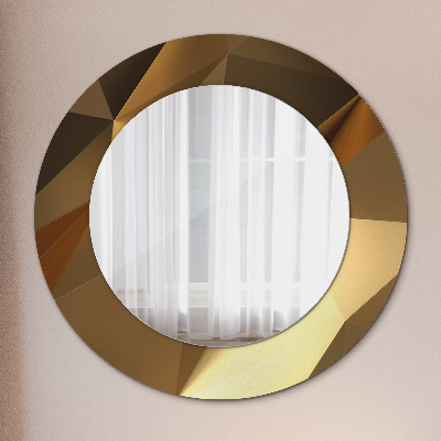 Round mirror decor Gold abstract